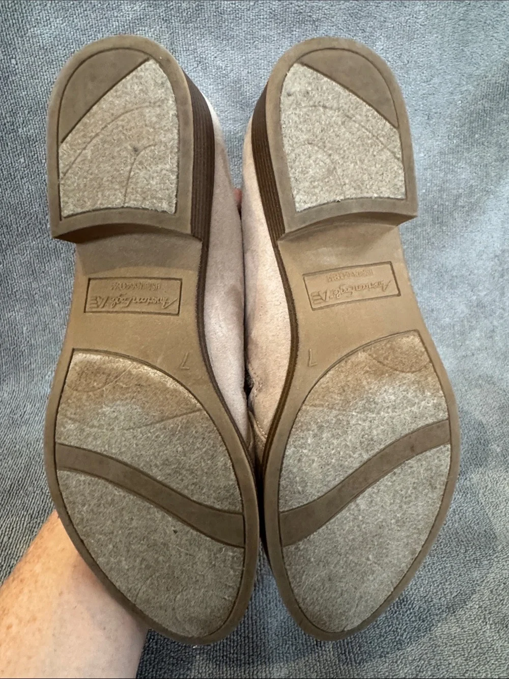 American Eagle Women's Double Zipper Faux Suede Slip-On Ankle Shoes